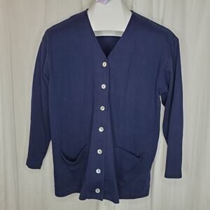 Jones New York Sport Knit Navy Cardigan, PM
